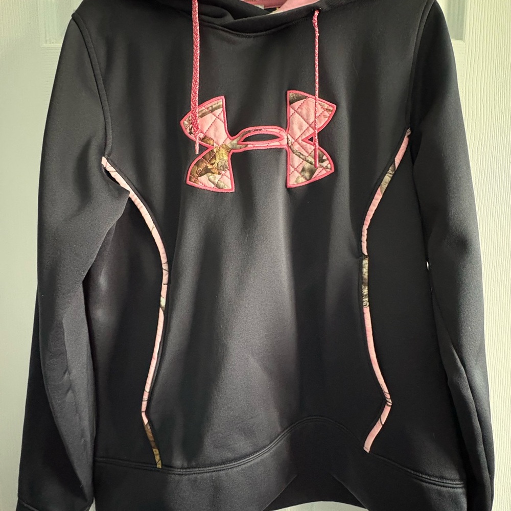 Under Armour Black Hoodie with Pink Accents